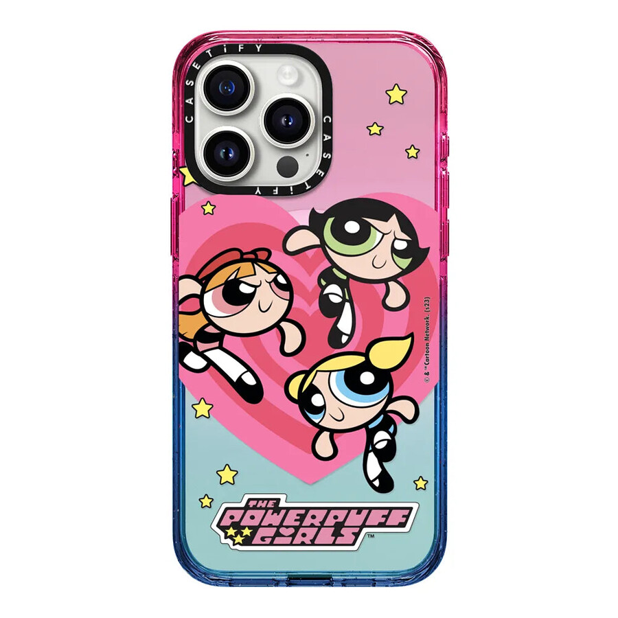funda de corazón con magsafe de las chicas superpoderosas