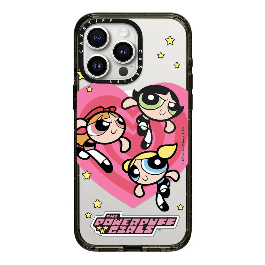 funda de corazón con magsafe de las chicas superpoderosas
