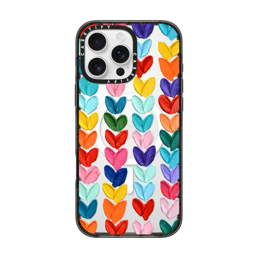 corazones de lunares transparentes con magsafe