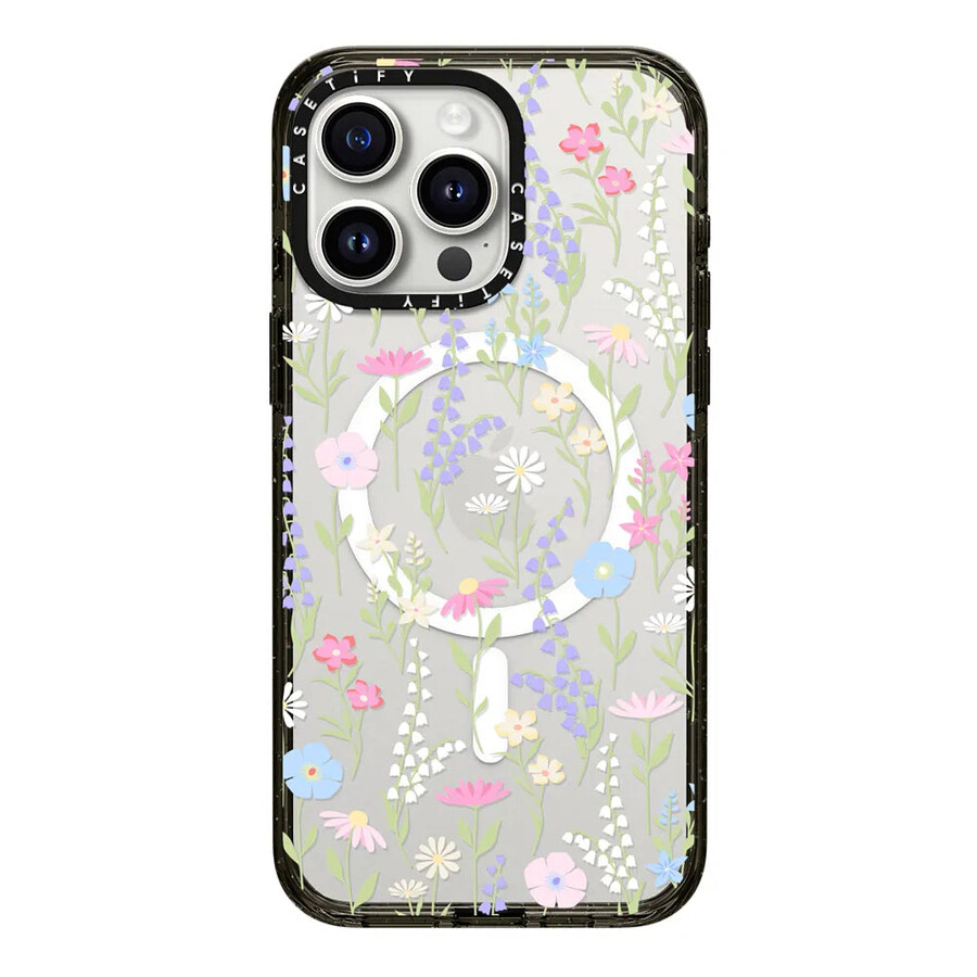 lindo diseño floral rosa pastel con magsafe