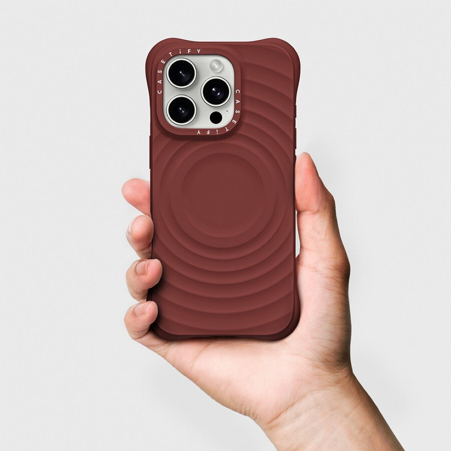 estuche ripple - cereza oscuro con magsafe